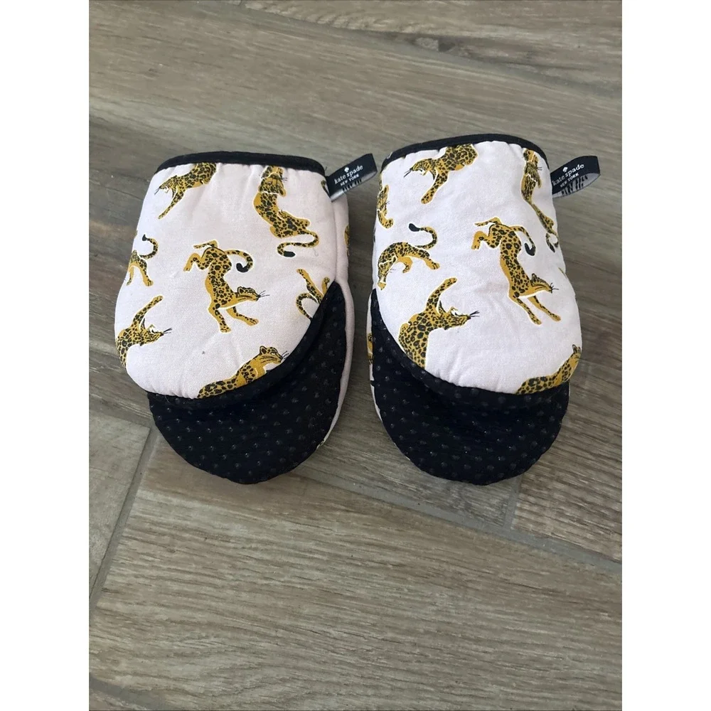 Kate Spade New York Set of 2 Pink Orange Leopard Cute Mini Oven Mitts‎